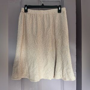 ST. JOHN Collection Tweed Knit tan/cream Lined Skirt Size 10